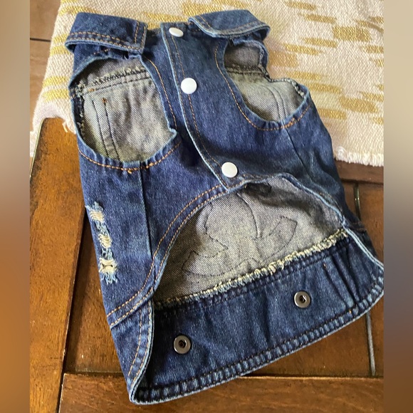 Fashion Jean cat Dog Denim Jacket sparkle C glamour M limited coat runway fab - Picture 3 of 3